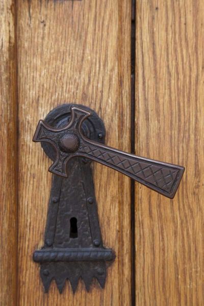 Namibia, Door handle at Christchurch Cathedral